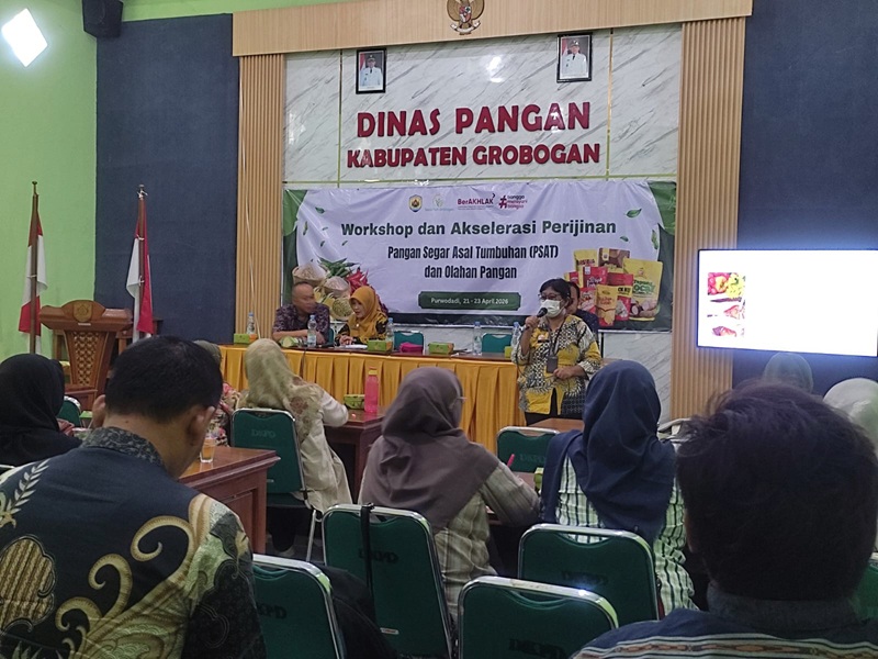 Dinas Pangan Grobogan Sukses Gelar Workshop dan Akselerasi Perizinan PSAT & Olahan Pangan